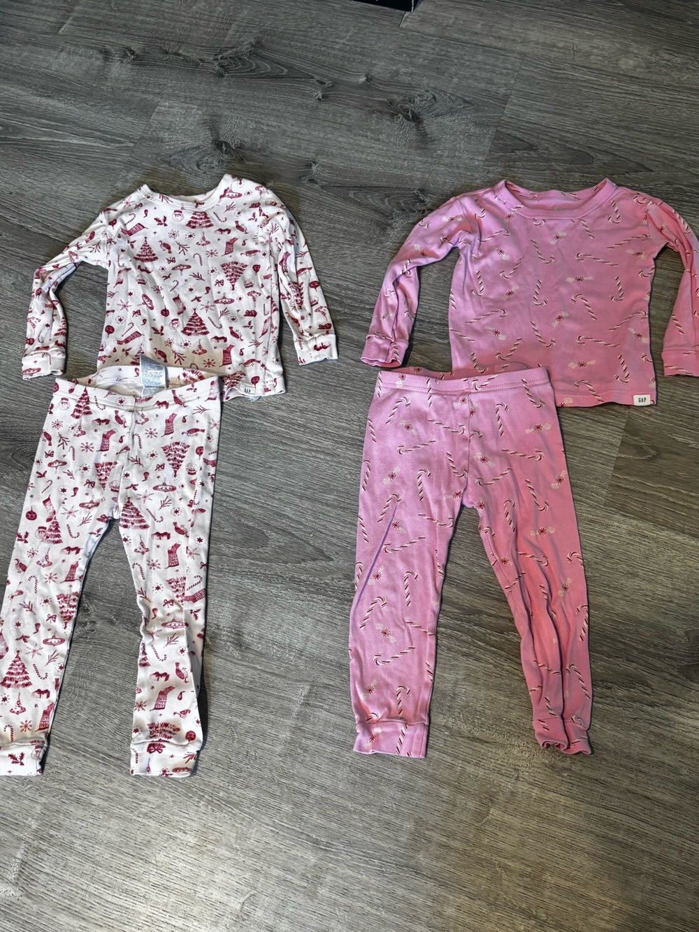 Gap Organic Cotton Christmas Jammies Toddler Girl 3T